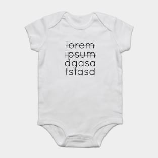 Lorem Ipsum dgasafsfasd Baby Bodysuit